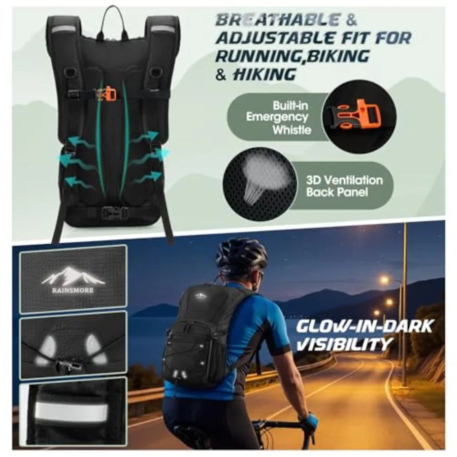 Hydration Backpack With Water Bladder For Hiking And Travel