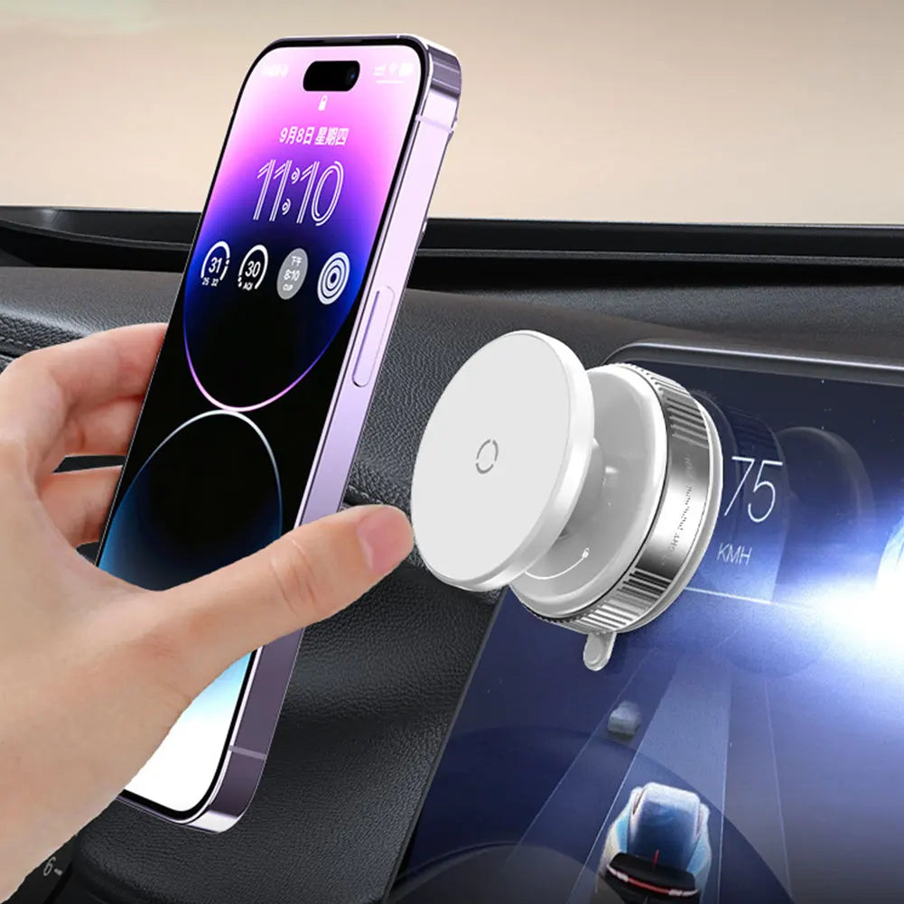 Magnetic Vacuum Car Phone Holder With Suction Cup