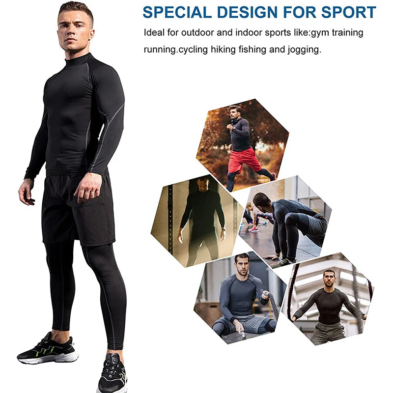 Wyhyaye Mens Quick Dry Sport T Shirt Long Sleeve Compression