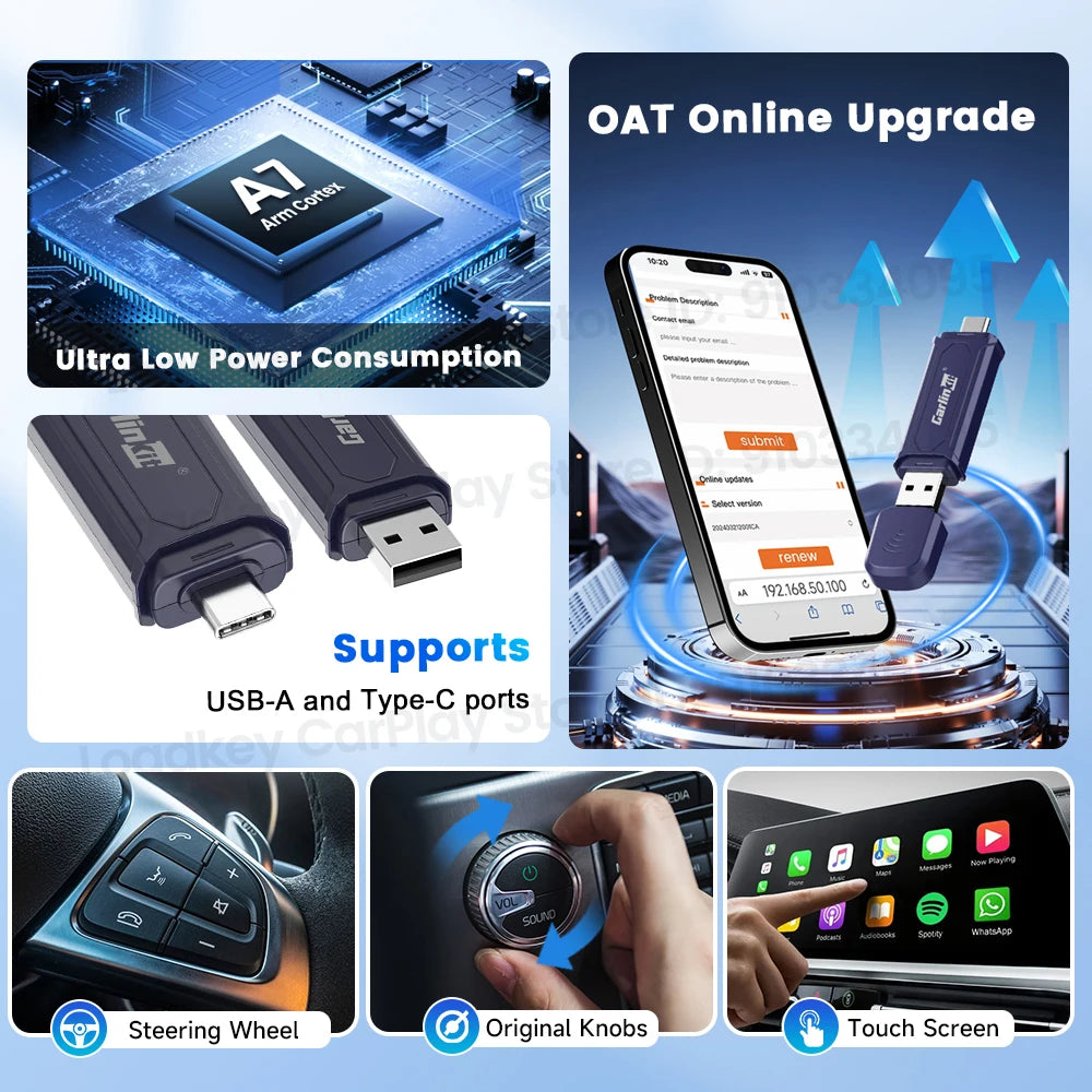 Carlinkit Mini Pro Wireless CarPlay Adapter For Android Auto