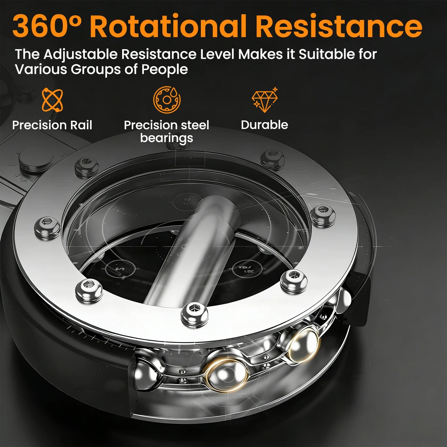 Rotator Multifunctional Grip Strength Trainer Adjustable Forearm Exerciser
