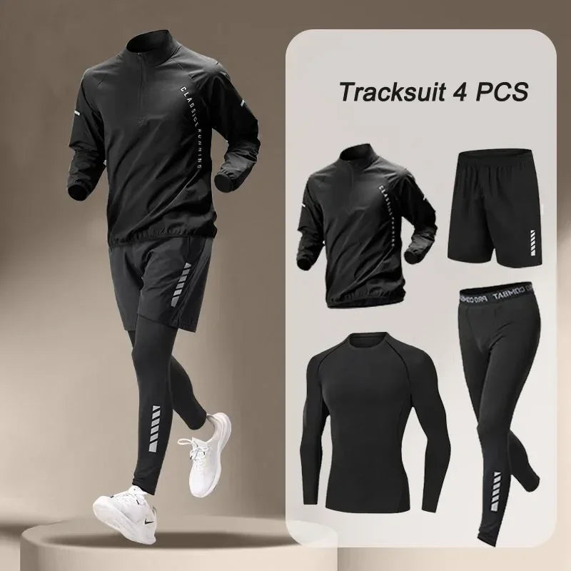 Quick Dry Jacket and Pants Set for Outdoor Fitness