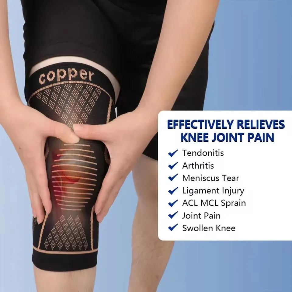Copper Knee Support Pad Braces For Arthritis Joint Pain Relief