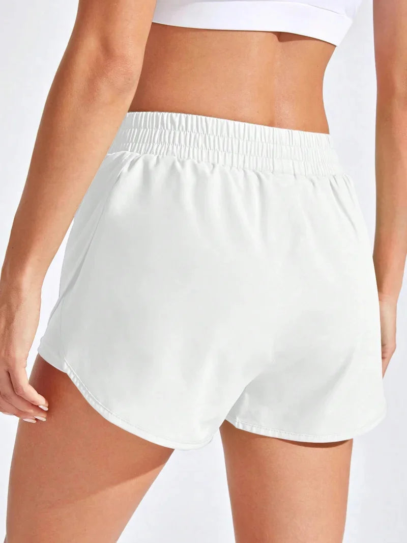 Yoga Shorts Women Fitness Elastic Running Workout Shorts