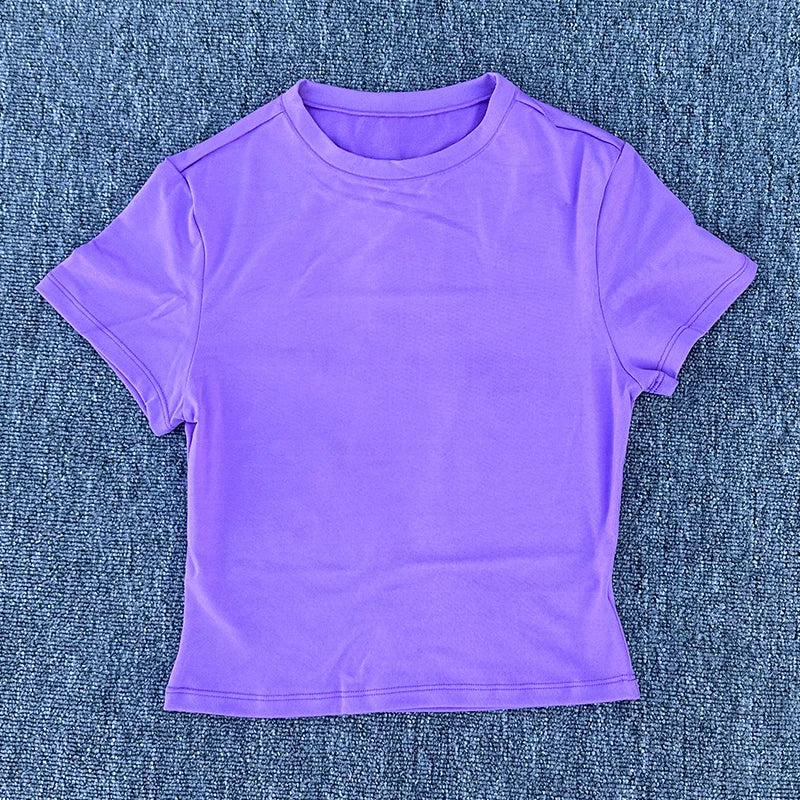 SDFHSFH Women's Quick Dry Tight Fitting Sports T Shirt