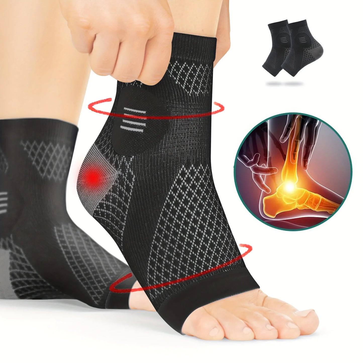 Compression Socks for Neuropathy With Arch Support Open Toe