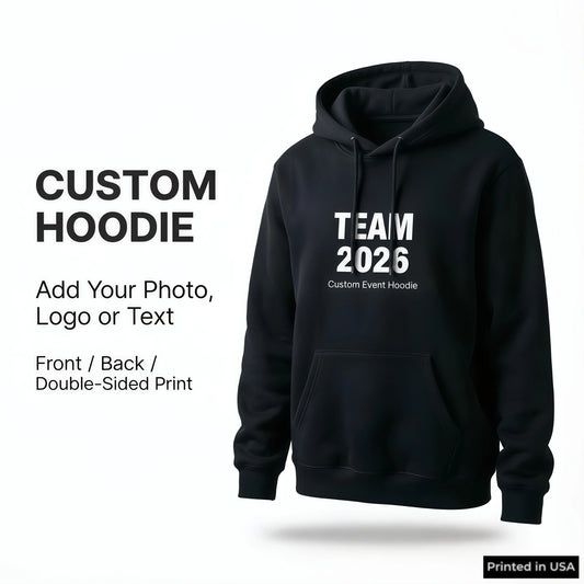 Custom Hoodie Unisex Pullover With Photo Logo Front And Back