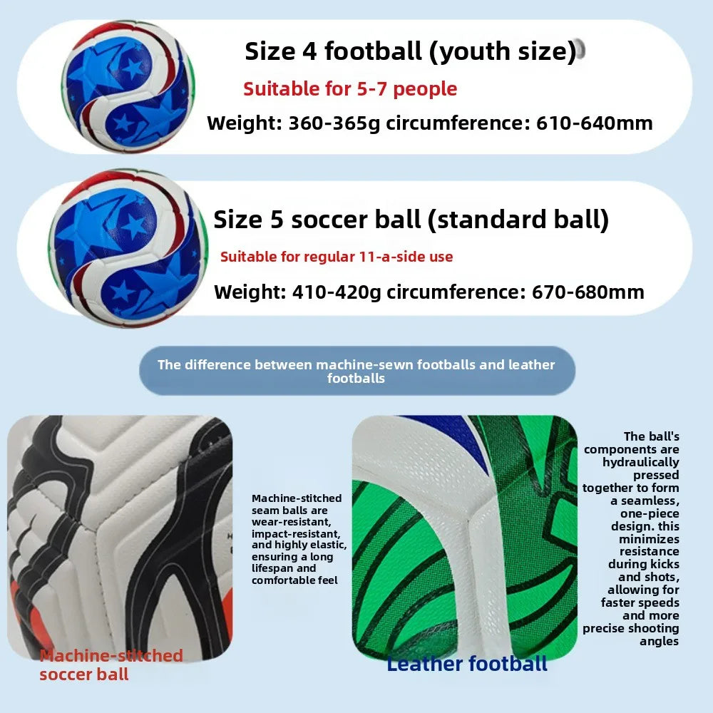 PU Seamless Soccer Ball For Training And Match Play