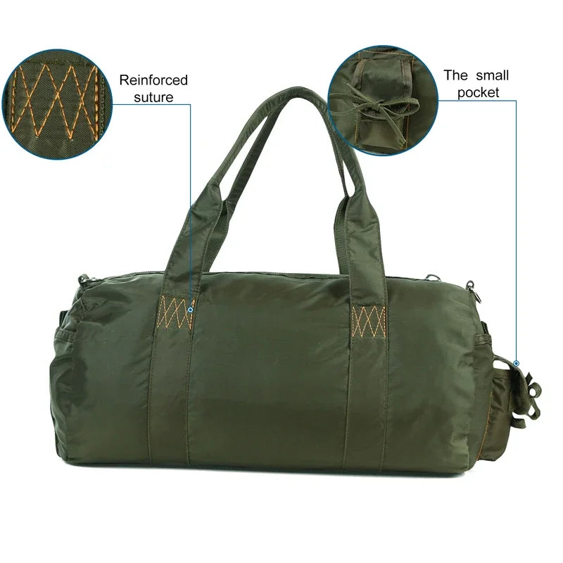 LQARMY Travel Gym Bag Waterproof Duffle for Fitness