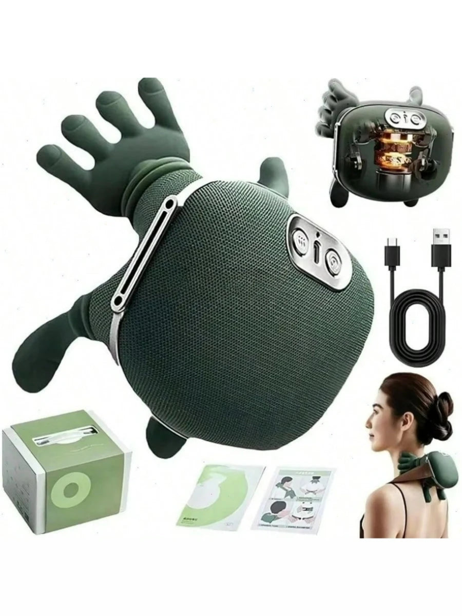 4D Wireless Shiatsu Neck And Shoulder Massager With Heat Therapy