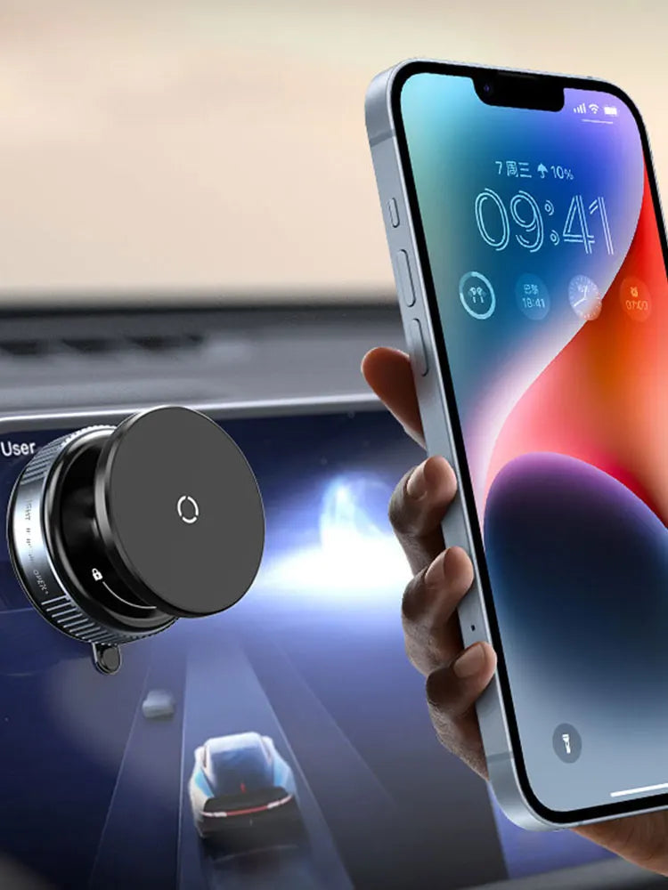 Magnetic Vacuum Car Phone Holder With Suction Cup