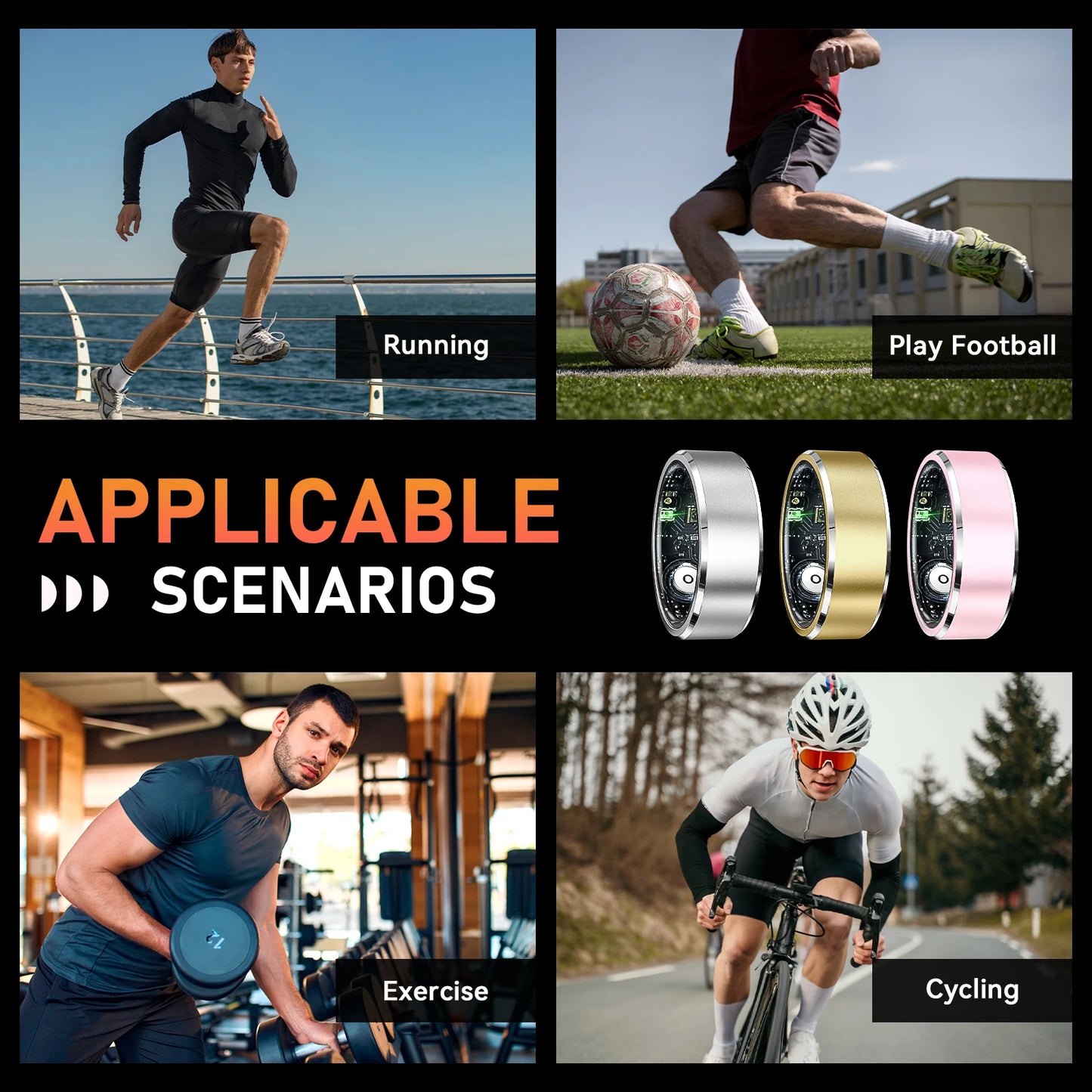 LaNikar R5 Smart Ring Blood Oxygen Monitor With Multi-Sport Modes