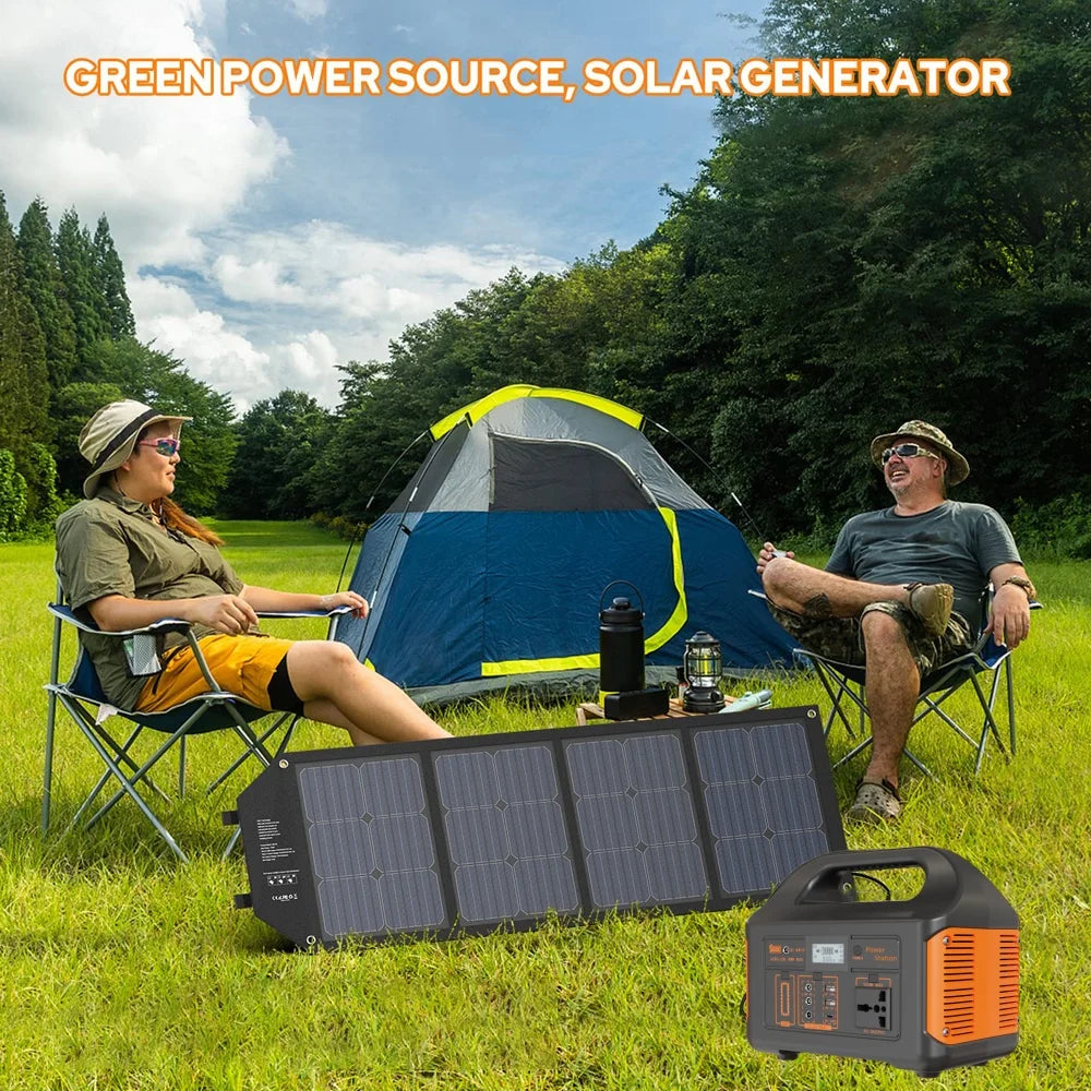 Jsdsolar Portable Solar Power Station Generator 110V 220V LED