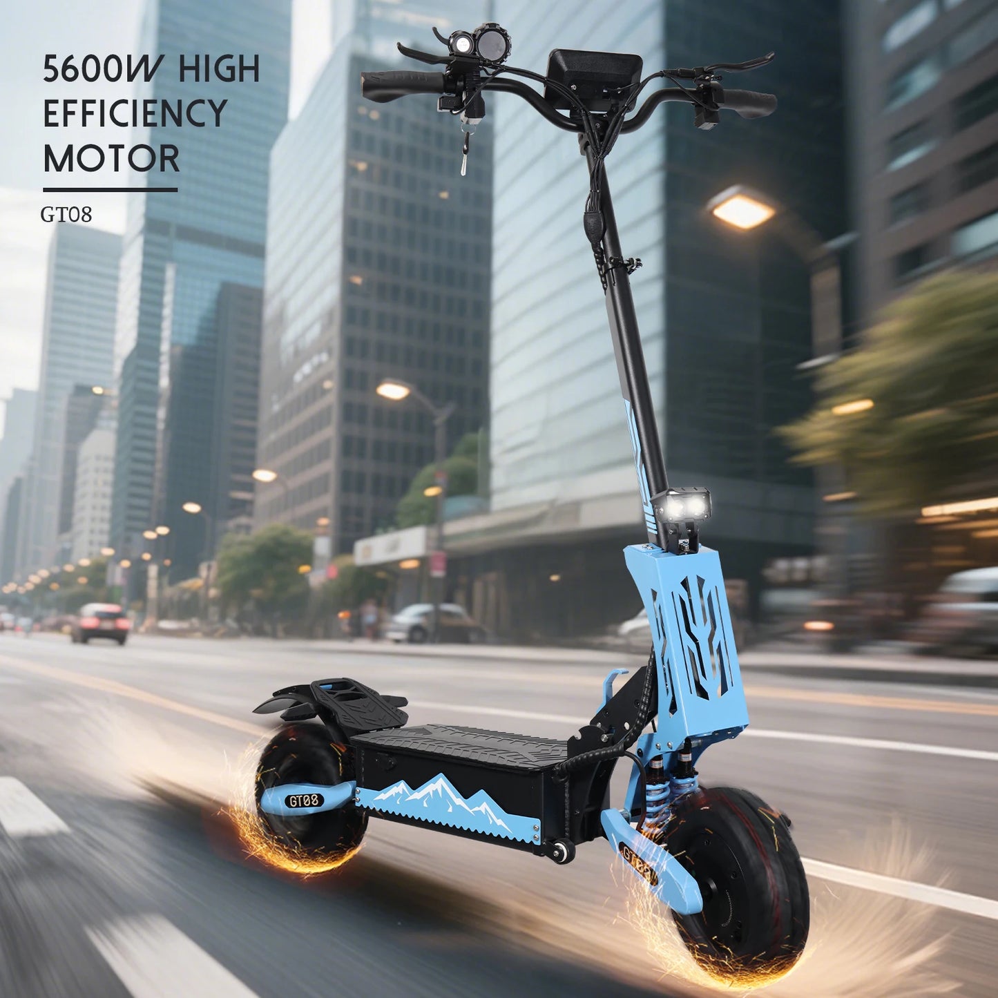 Arwibon 5600W Dual Motor Electric Scooter Top Speed 46MPH