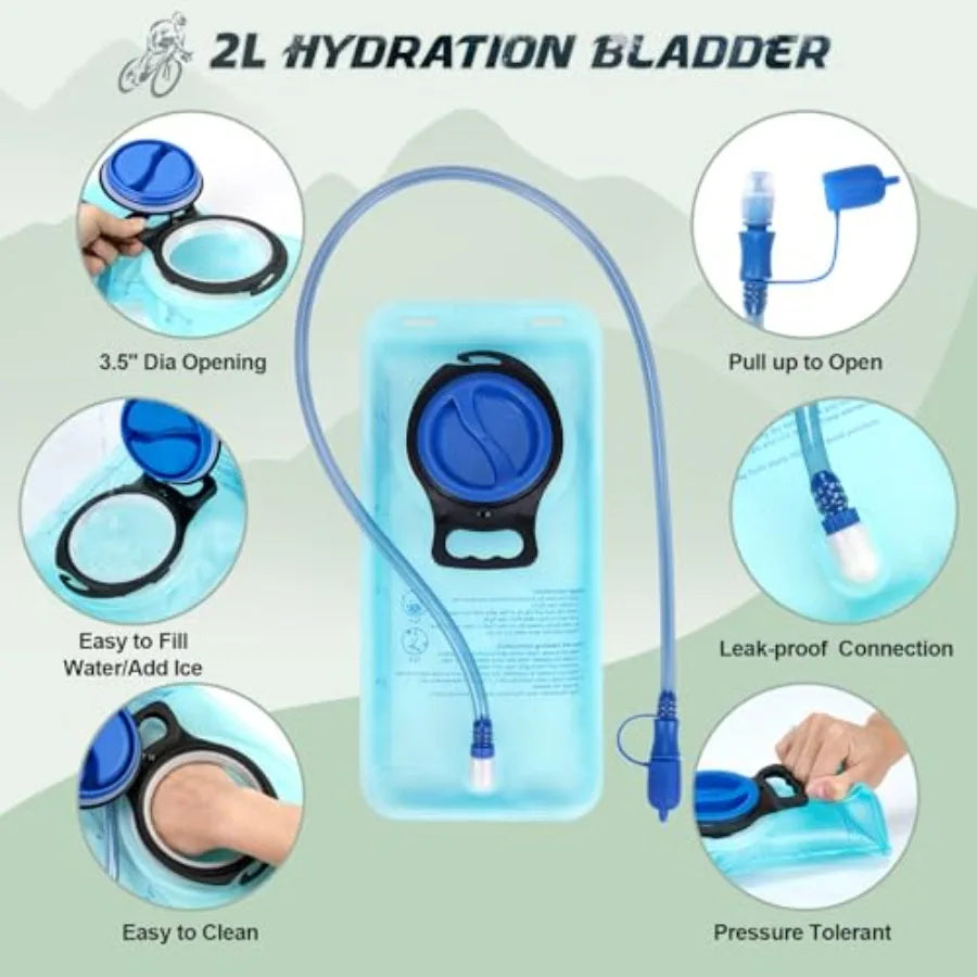 Hydration Backpack With Water Bladder For Hiking And Travel