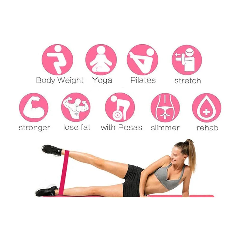 Resistance Bands Set Five Piece Latex Loop For Home Workout
