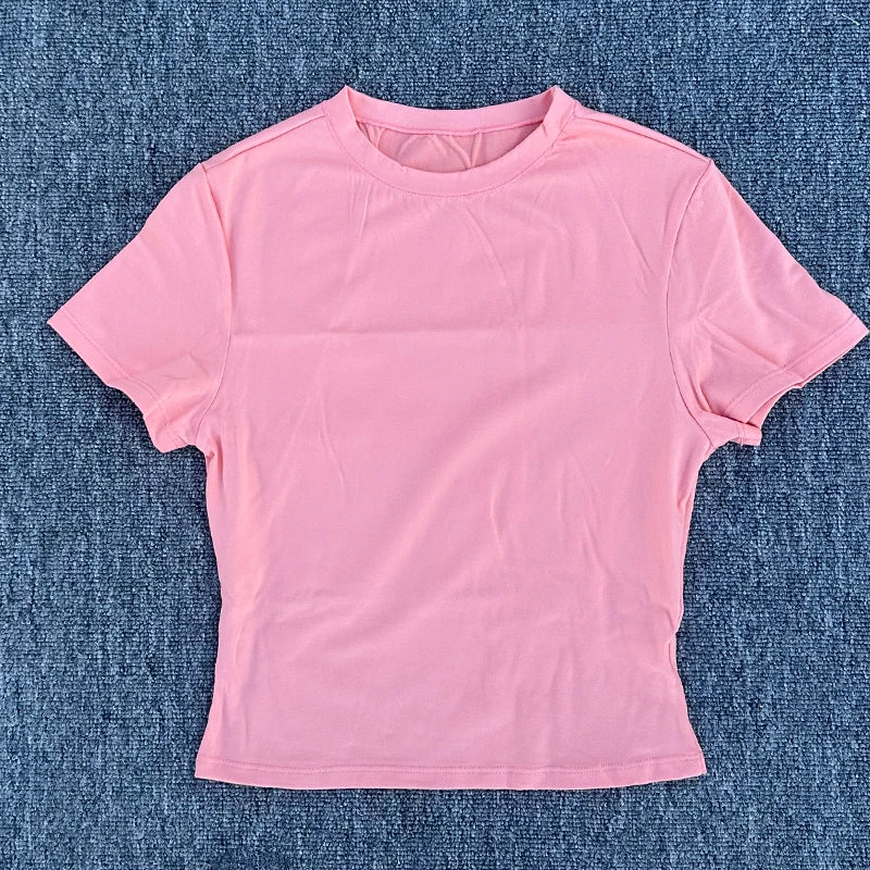 SDFHSFH Women's Quick Dry Tight Fitting Sports T Shirt