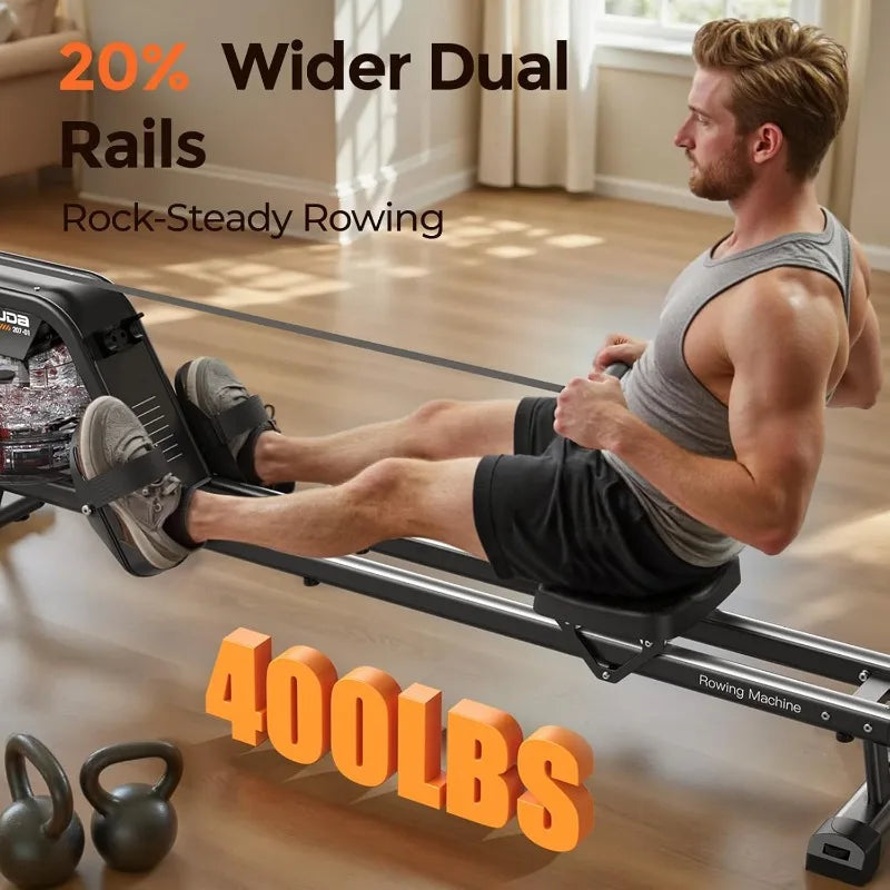 YOSUDA Water Rowing Machine For Home Use Bluetooth App Support