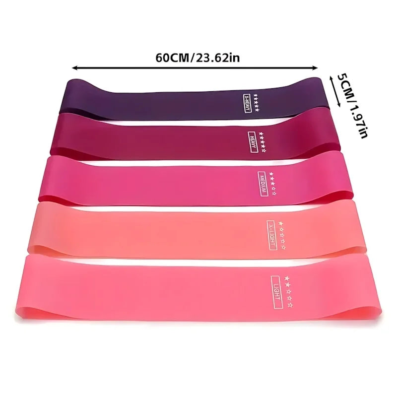 Resistance Bands Set Five Piece Latex Loop For Home Workout