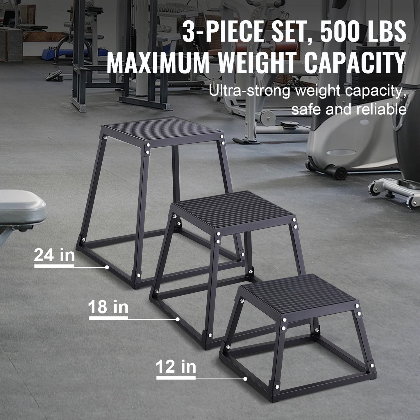 SucceBuy Plyometric Jump Box Set With Anti Slip Platform