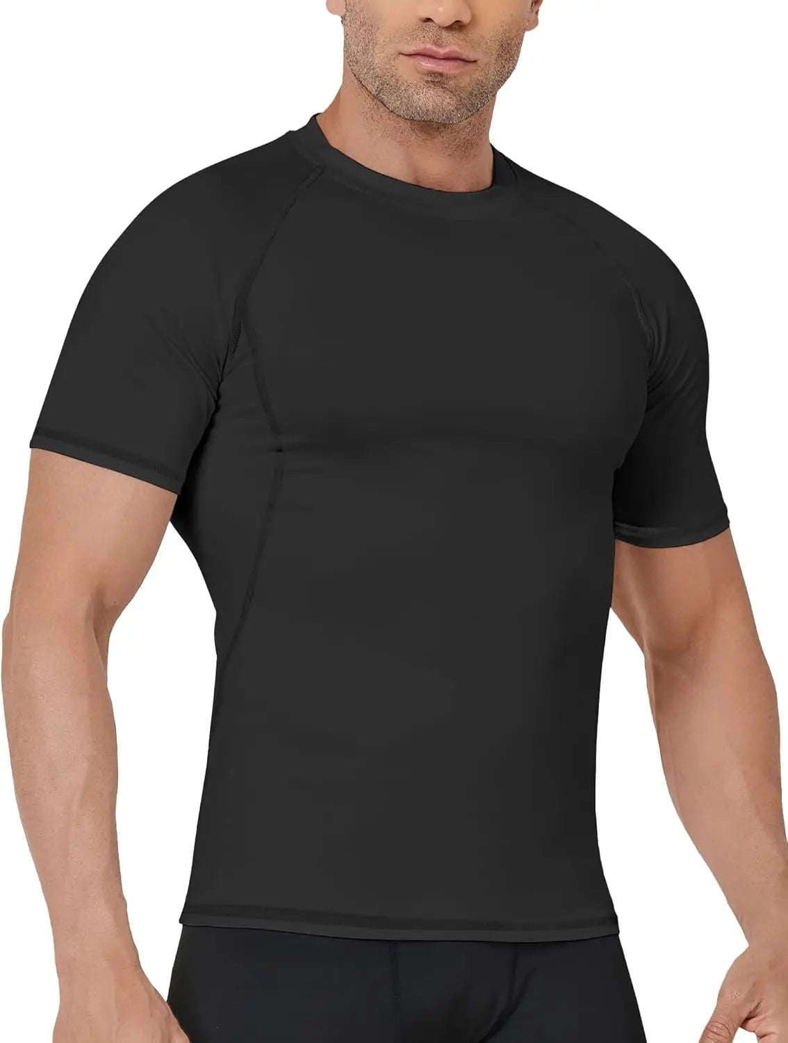 Men's Compression Shirt Short Sleeve Baselayer Athletic Top