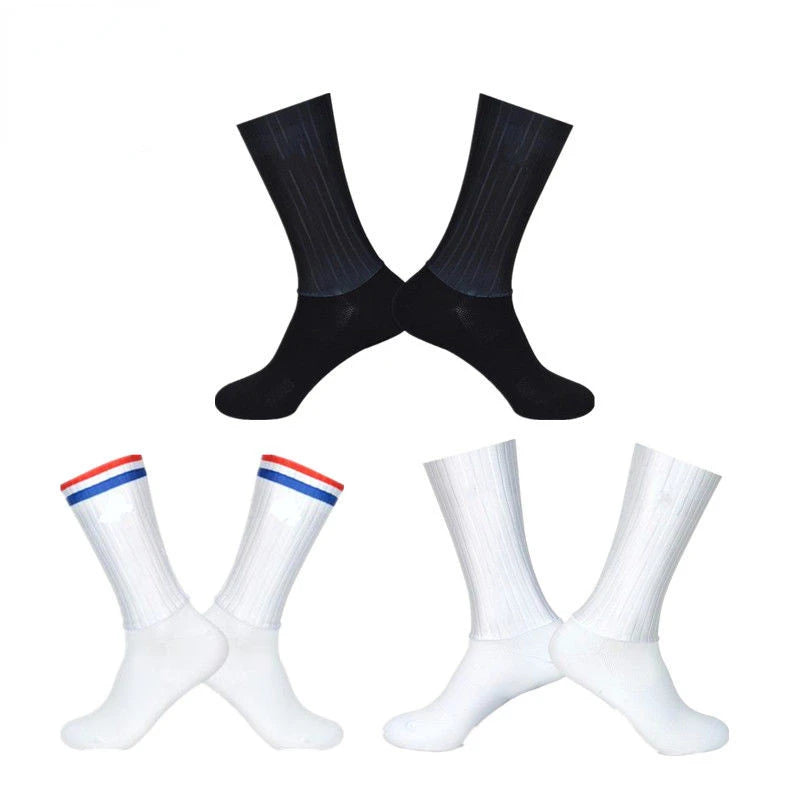 Aero Anti Slip Silicone Summer Cycling Socks For Men