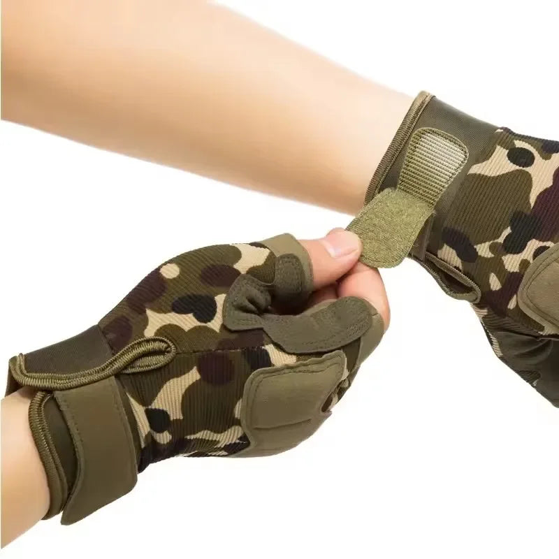 Unisex Outdoor Tactical Half Finger Gloves for Motorcycle and Shooting