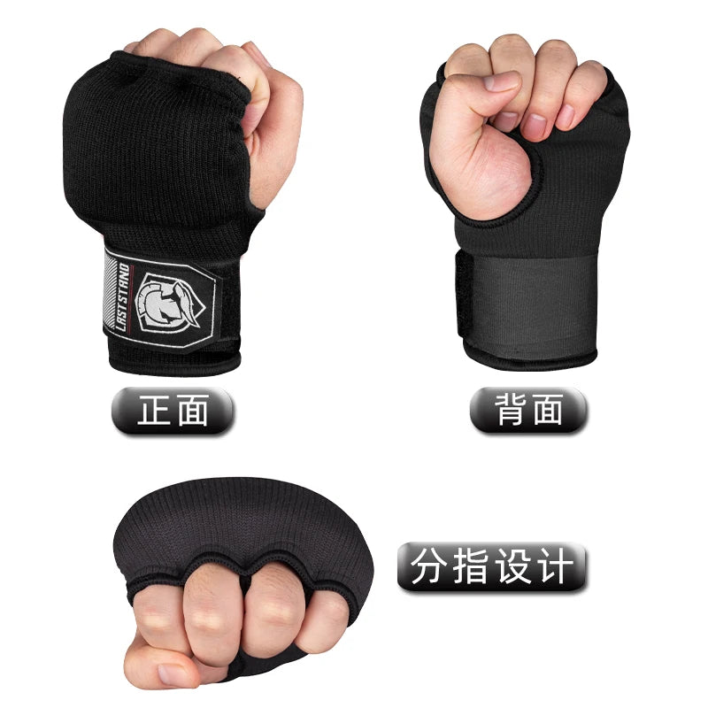Gel Boxing Hand Wrap Gloves With Long Wrist Strap For MMA Training