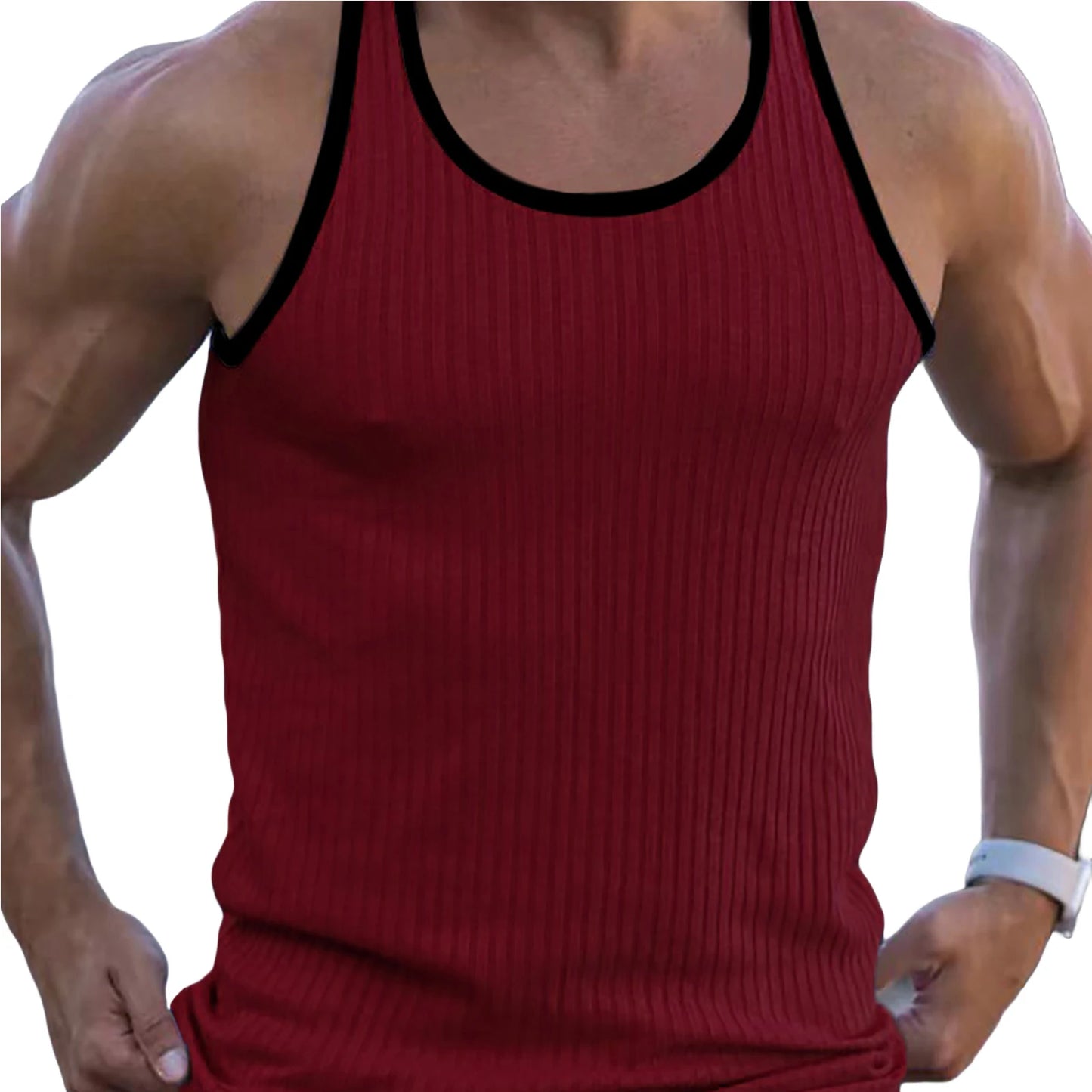 Mens Sleeveless Muscle Tank Tops Racerback For Workout Training