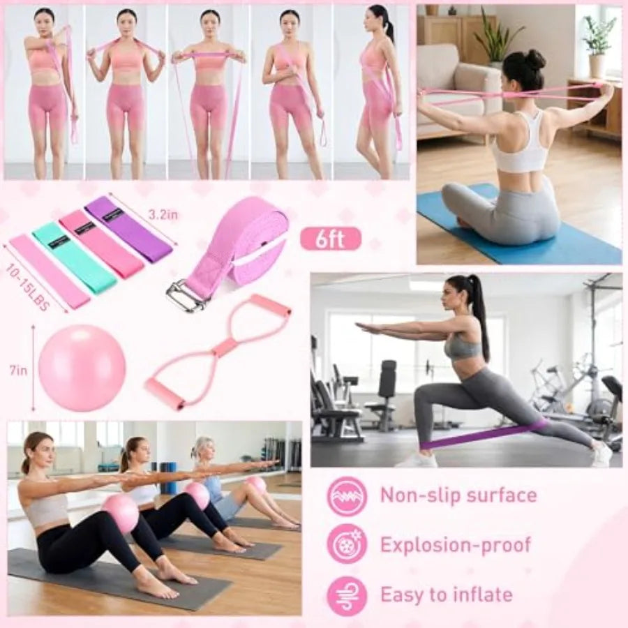 Yoga Accessories Set With Mat And Magic Circle For Workouts