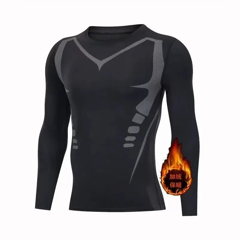 Mens Winter Warm Thermal Underwear Set Fleece Long Johns Tracksuit