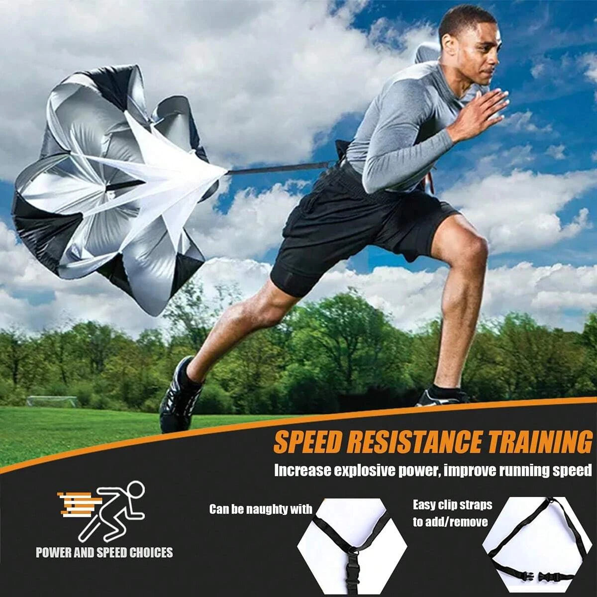 GKHMNEW Speed Agility Training Set With Ladder Cones Stakes Parachute