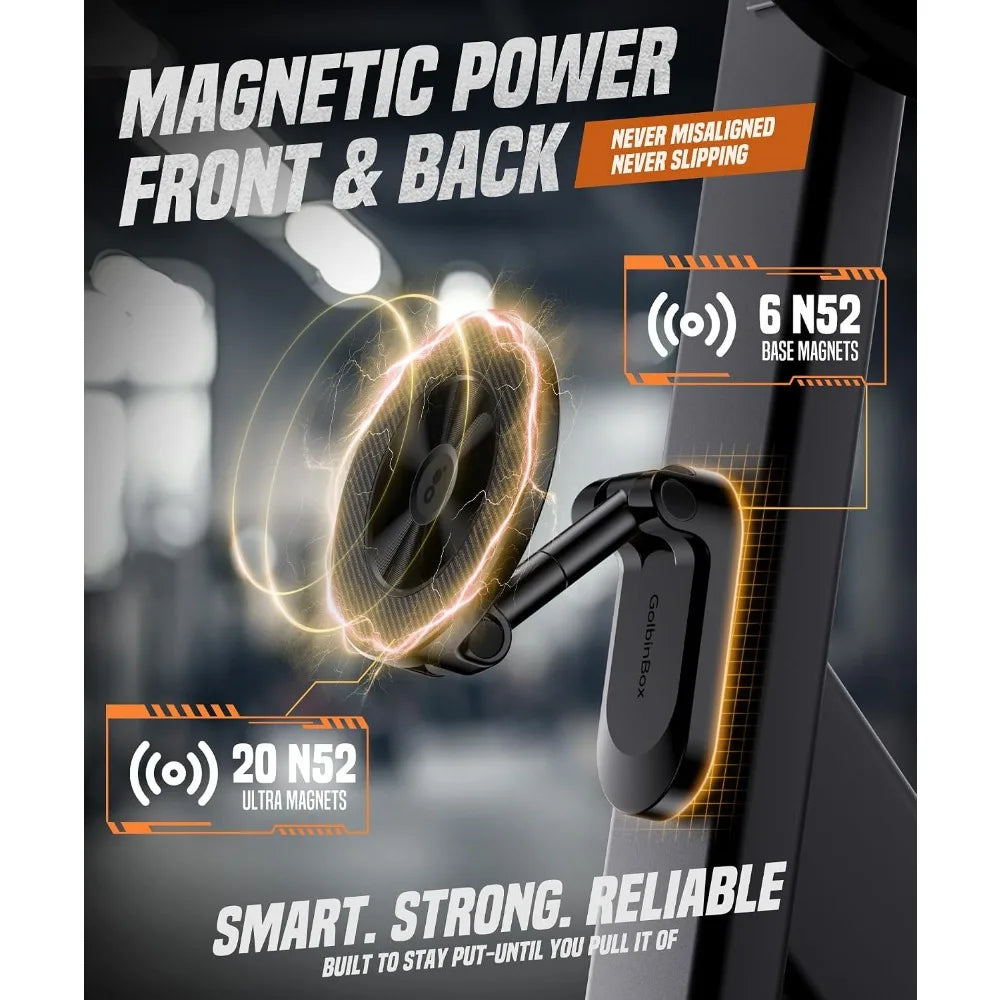 Magnetic Gym Phone Holder Dual Magnet Mount 360 Degree Adjustable
