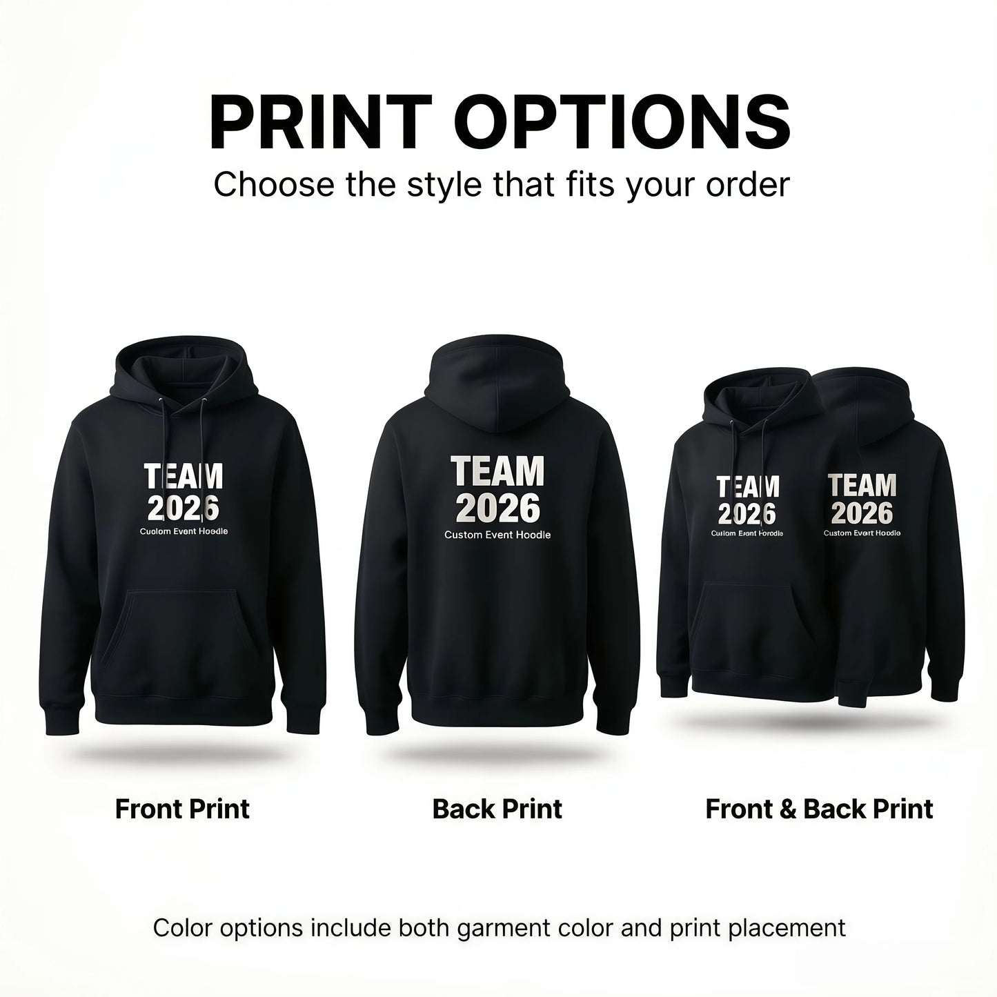 Custom Hoodie Unisex Pullover With Photo Logo Front And Back