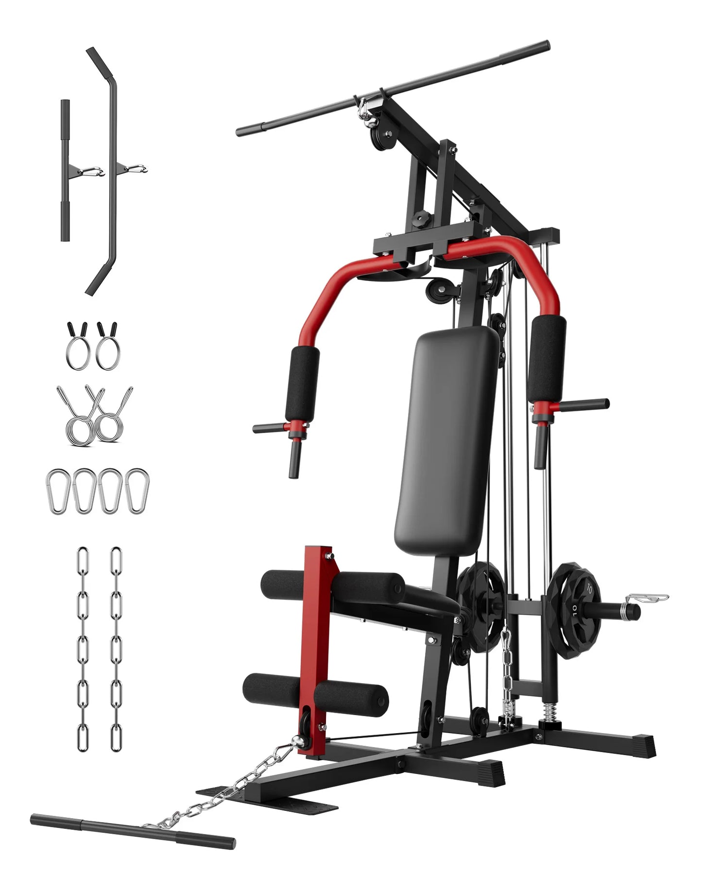 HiMISS 5-In-1 Multifunctional Home Gym Machine Lat Pulldown