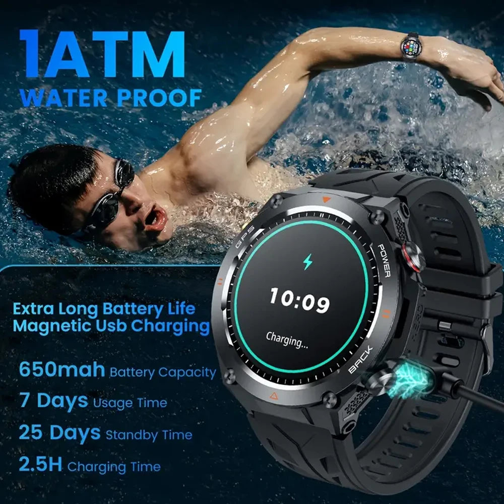Senbono GPS Smart Watch Bluetooth Phone Calls For Men