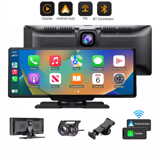 ESSGOO 4K Dual Lens Dash Cam With Touchscreen CarPlay