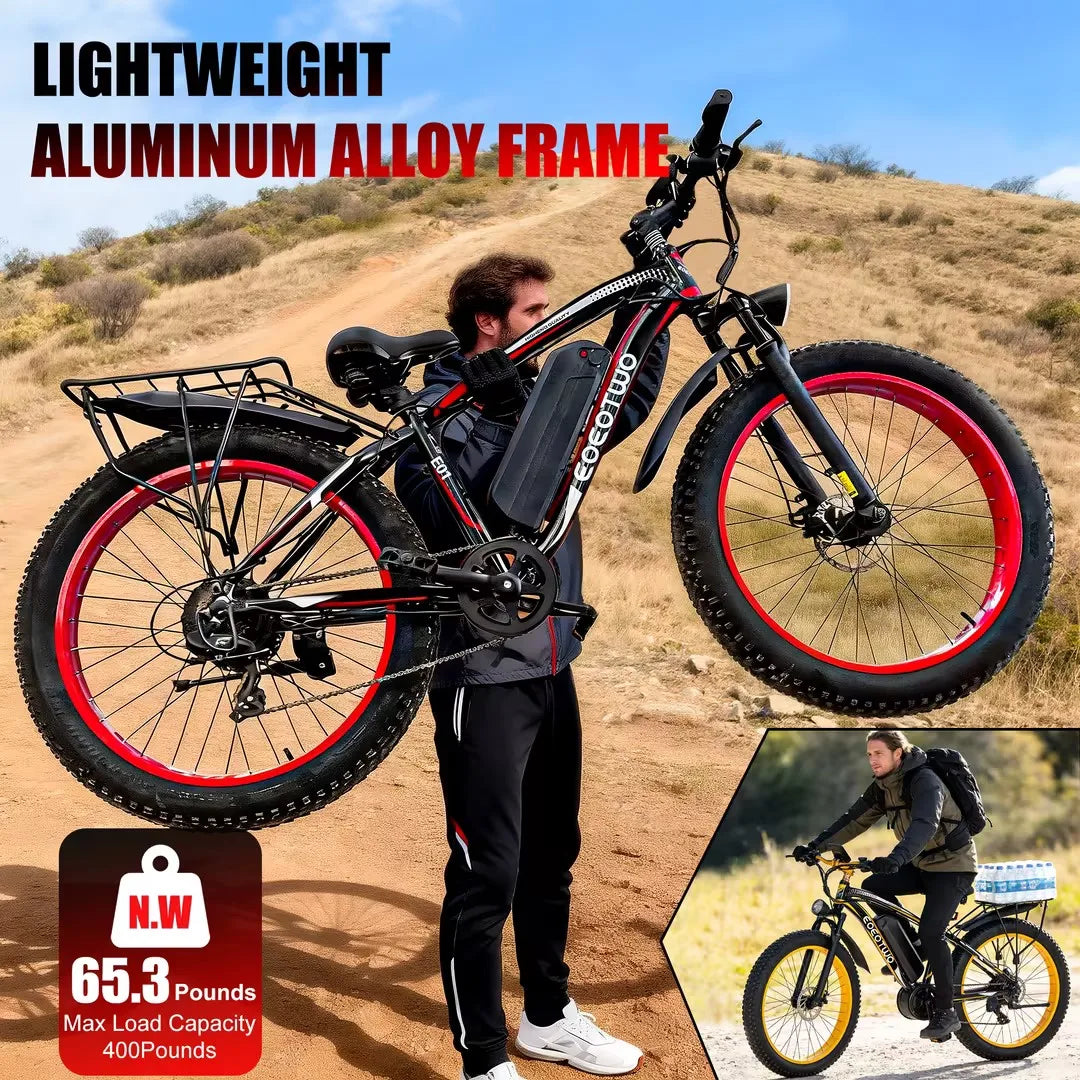 EOEOTWO 1500W Electric Bike 34MPH High Speed Mountain Bicycle