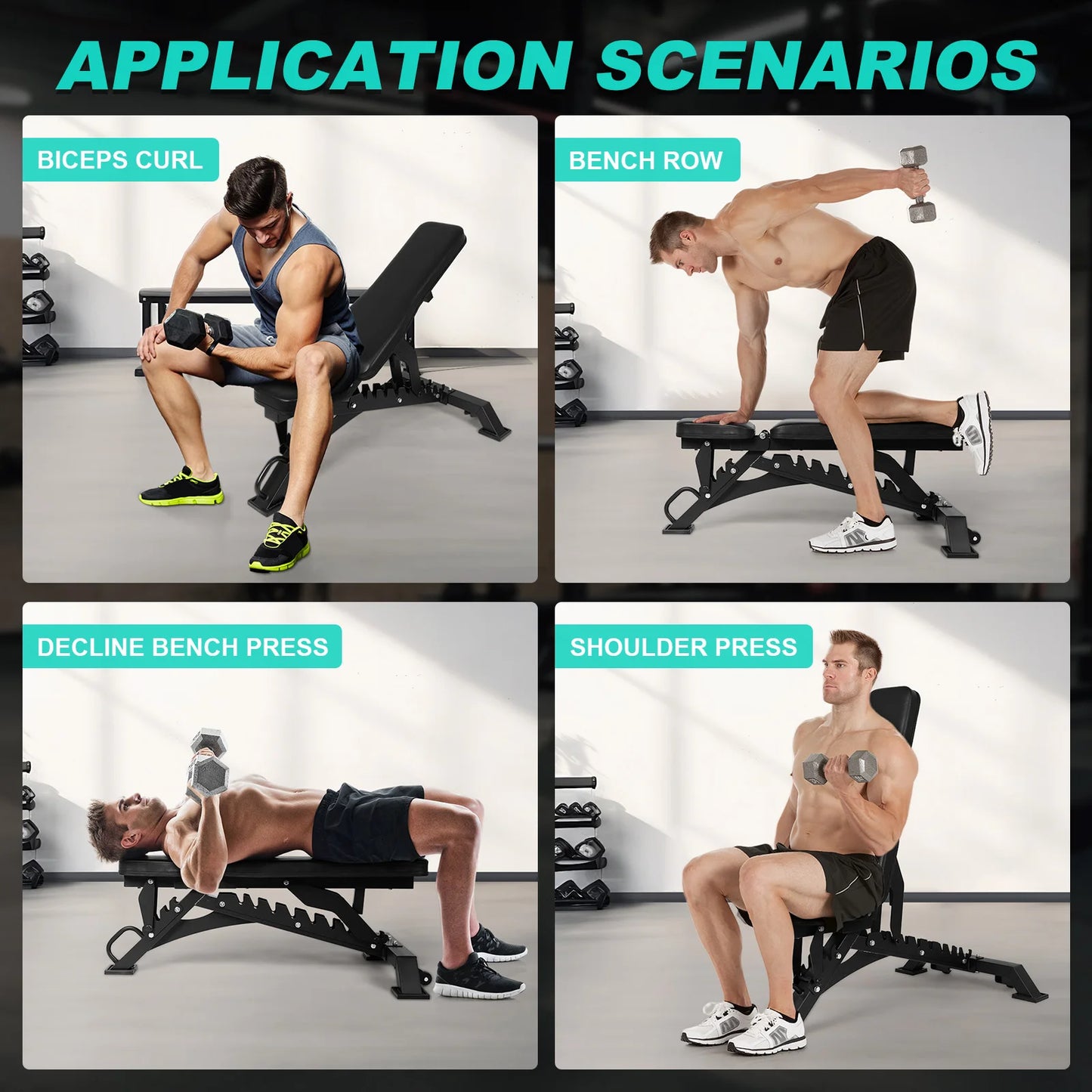 Adjustable Strength Training Bench For Home Garage Gym