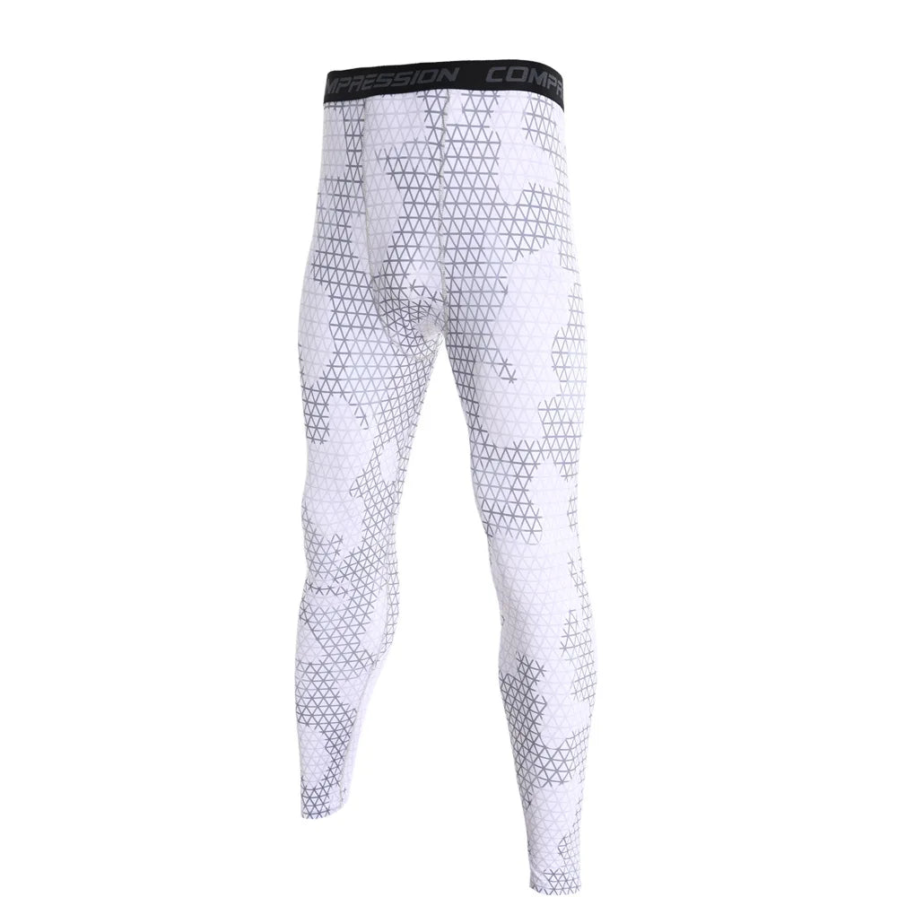 Men Camouflage Running Compression Leggings Quick Dry