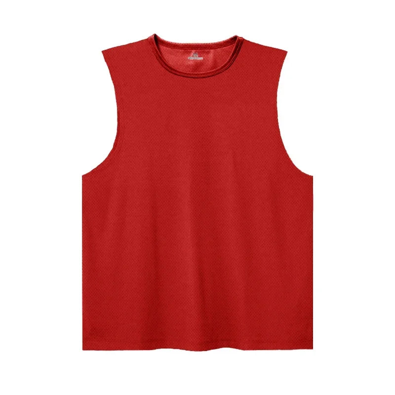Summer Ice Silk Running Vest For Men Quick Dry Shirt