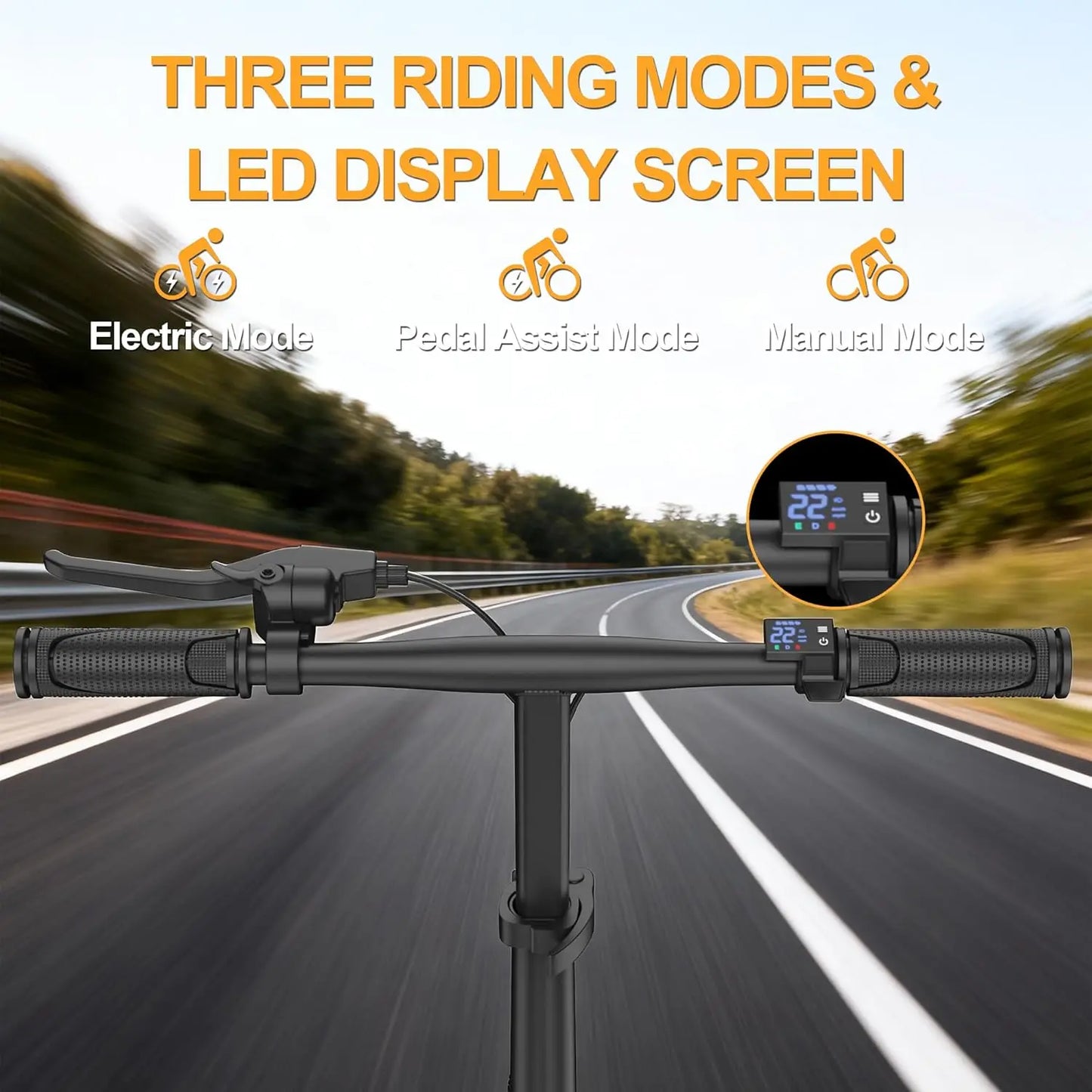 Ladped Foldable Electric Bike 500W Dual Seats For Adults