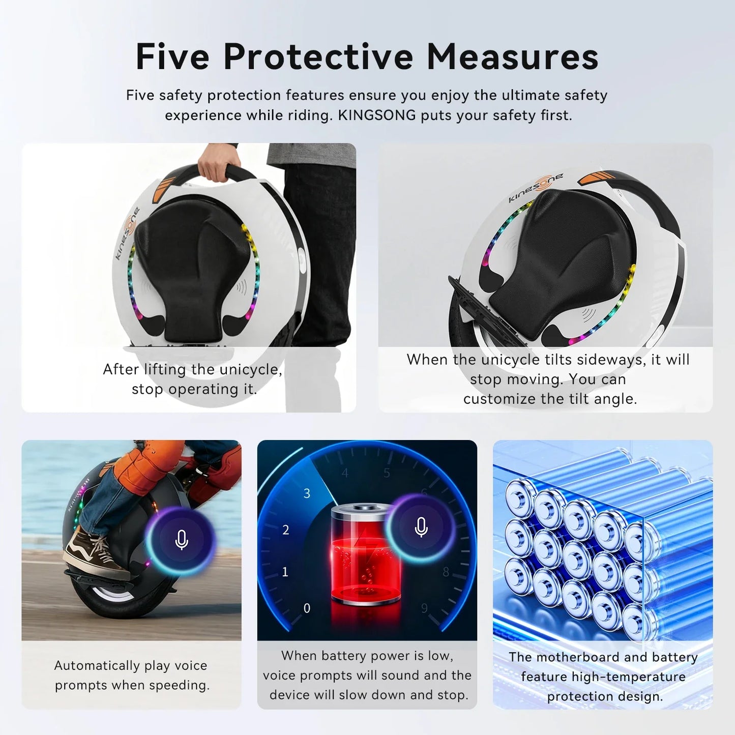 KINGSONG 16SPro Electric Unicycle 50 Mile Range 1200W Peak
