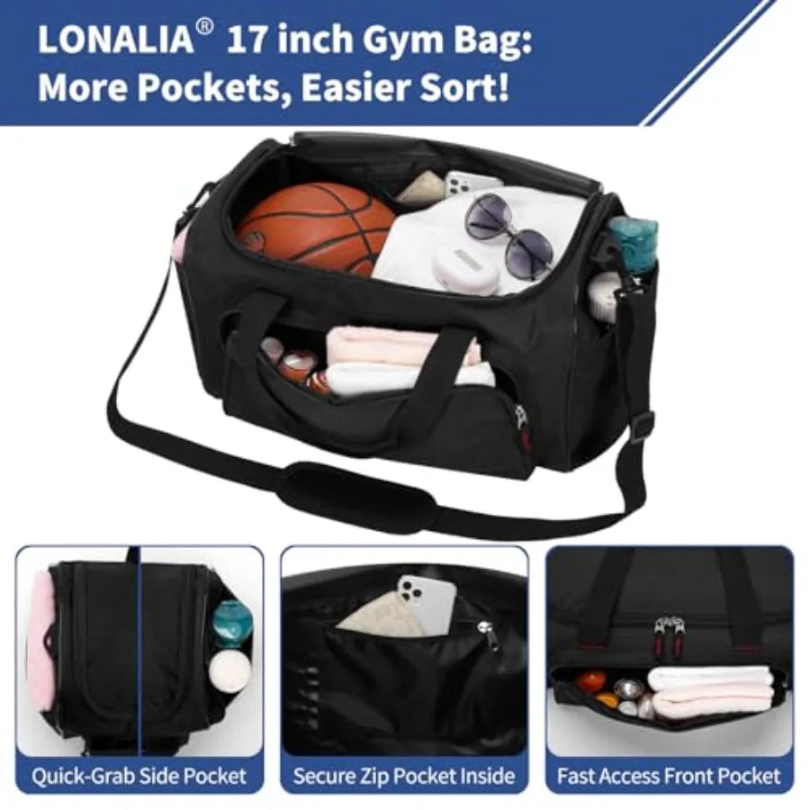 Nylon Duffle Bag Unisex Gym Travel Carry On Weekender
