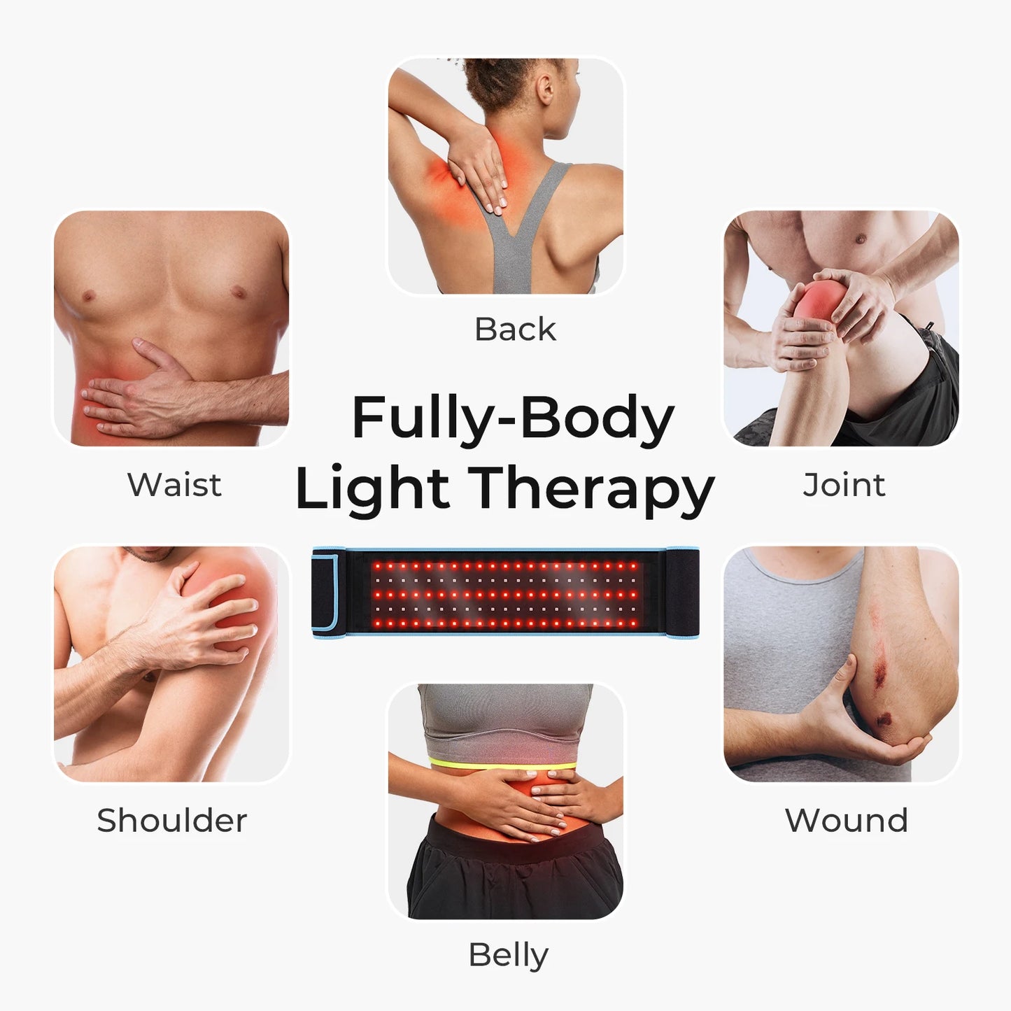 XceeFit Red Light Therapy Belt LED For Pain Relief And Muscle Recovery