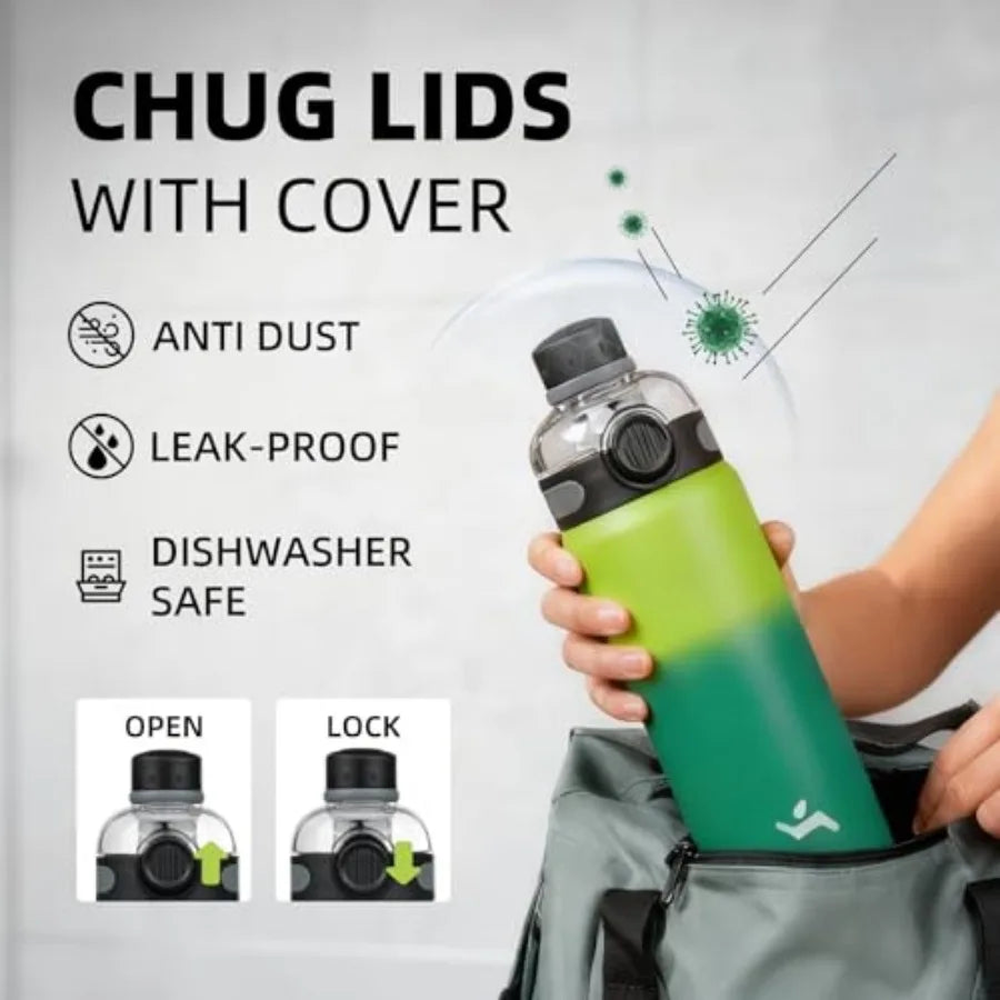Insulated Stainless Steel Water Bottle With Straw Lid And Handle BPA Free