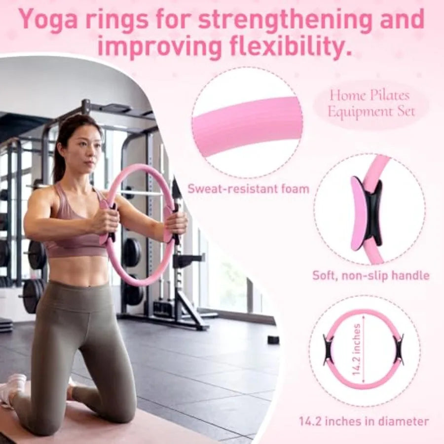 Yoga Accessories Set With Mat And Magic Circle For Workouts