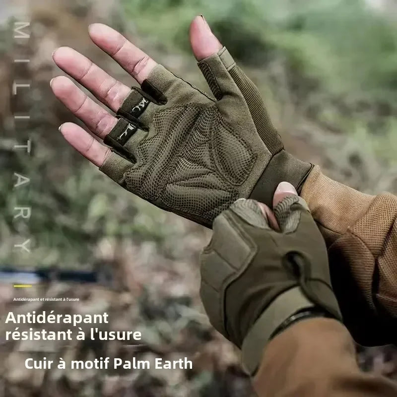 Unisex Outdoor Tactical Half Finger Gloves for Motorcycle and Shooting