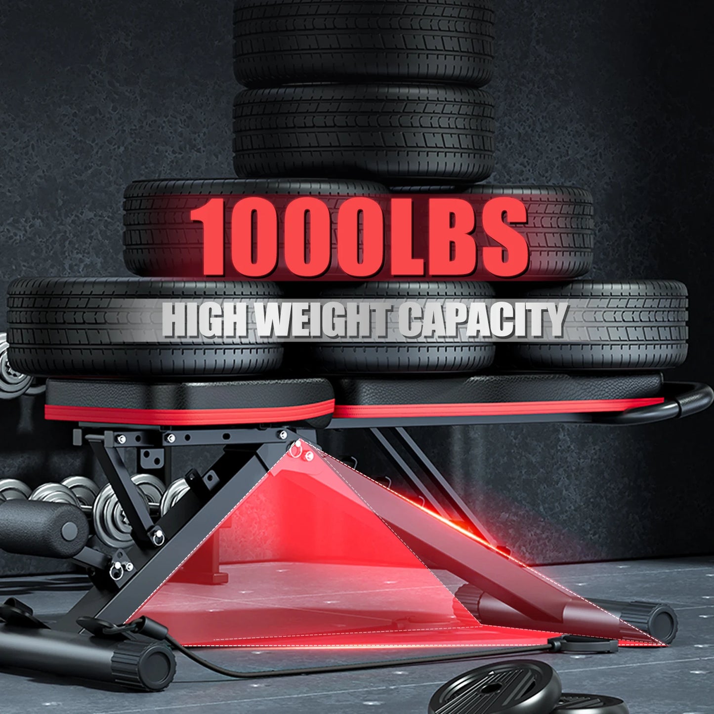 Adjustable Weight Bench Foldable Incline Decline Dumbbell For Home Gym