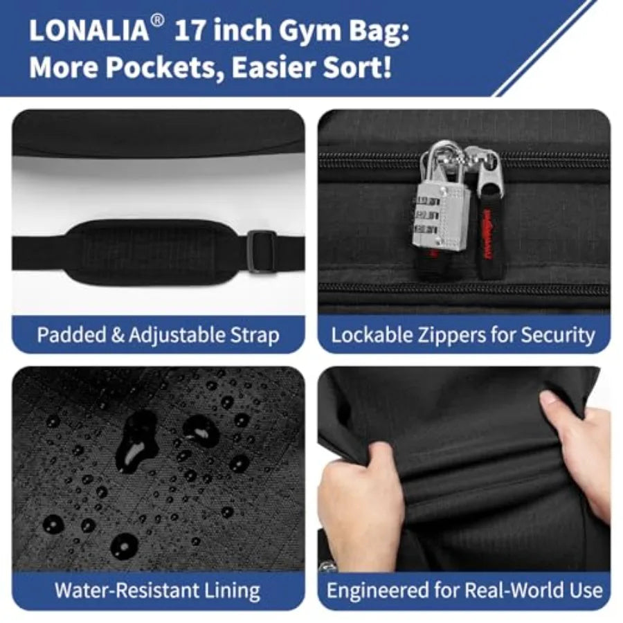 Nylon Duffle Bag Unisex Gym Travel Carry On Weekender